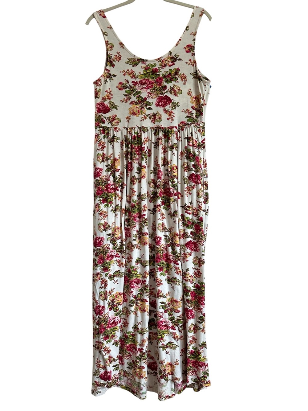 Laura Ashley Floral Jersey Maxi Dress Victorian Tea Rose Cottagecore S - Picture 4 of 12